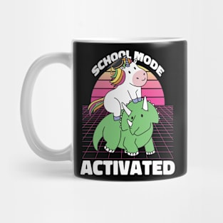 Student Unicorn Triceratops Dino Back To School Mug